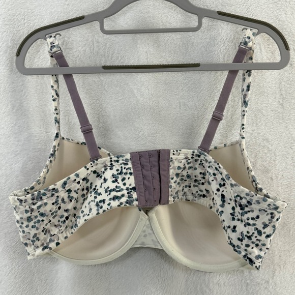 Cacique Cotton T-Shirt‎ Bra 42DDD Floral Print Full Coverage Adjustable - Picture 2 of 5